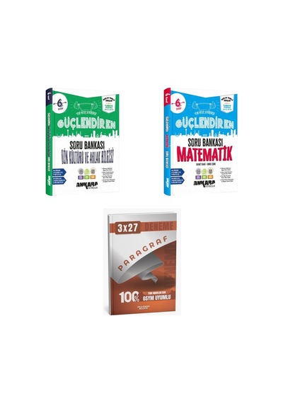 2027 Ankara 6. Sınıf Güçlendiren Din Kültürü Ve Ahlak Bilgisi + Matematik Soru + Ankapade 3'lü Set