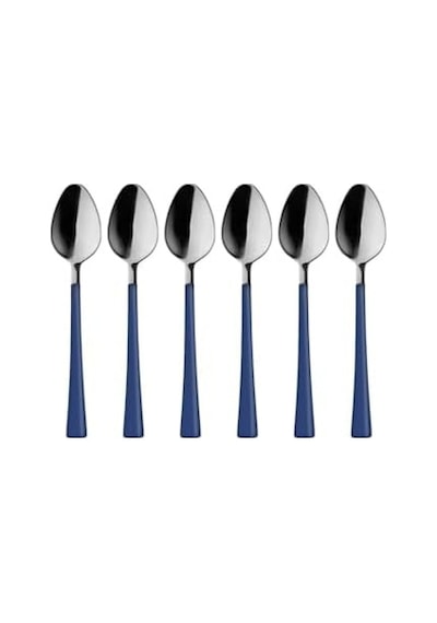 Gümüş Mavi, Çay Kaşığı Seti, Paslanmaz Çelik, 11 Cm, 6 Adet Set, Elde Yıkanmalı