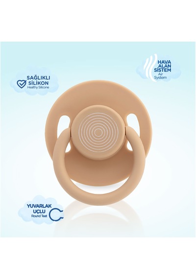 Wee Baby Cool Yuvarlak Uçlu Emzik No:2 Krem 6-18 Ay