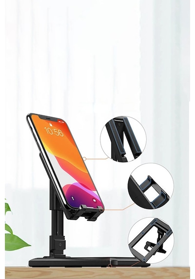 Thentech Masaüstü Kaymaz Hizalanabilir Telefon Tablet Tutucu Stand