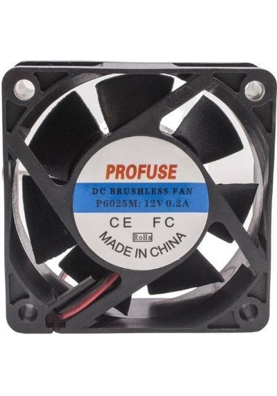 60x60x25mm 12V 0.20A Fan 2 Kablolu