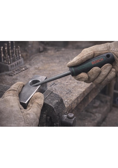 Bosch 200 Mm 3 Lü Metal Eğe Seti 8" Orta Diş + Eğe Fırçası 1600a034gm