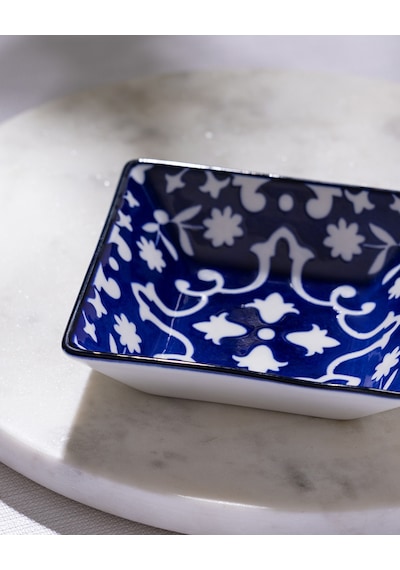 Madame Coco Reve Bleu Verve Kare Tabak - 12 Cm - Mavi/beyaz 8684427225479 Çok Renkli