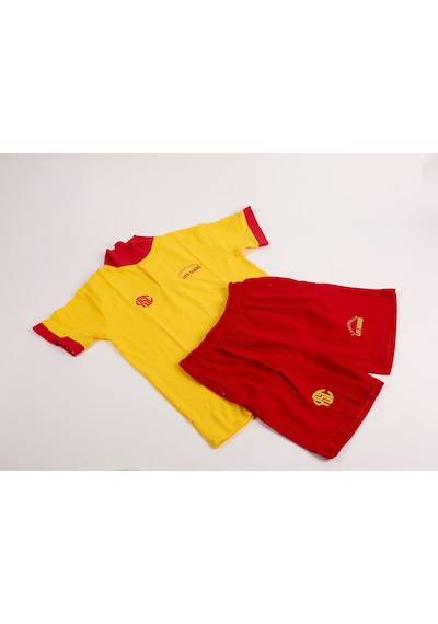 Ysc Cankurtaran Şort -polo Yaka Thşort Takımı Terletmez Kumaş - Sarı - Xs Sarı