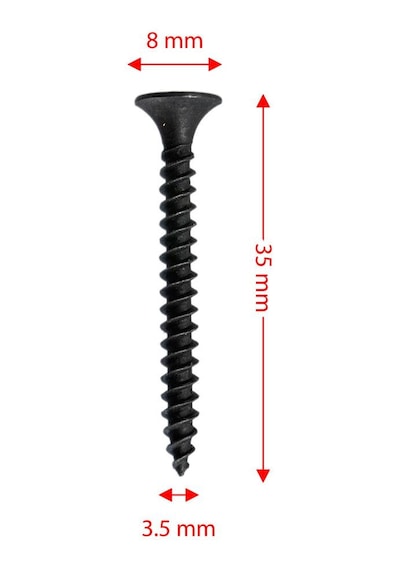 Rox 0344 Ahşap Şerit Vidası 3.5x35 Mm 1000 Adet Vida 3,5X35
