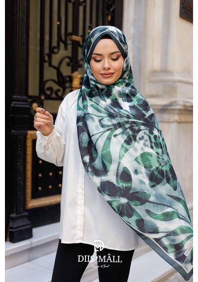 Mimiyum Sarmaşık Leopar Şal Yeşil