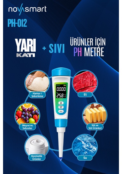 Ph-012 Yarı Katı Ve Sıvı Numuneler Için Dijital Ph Metre