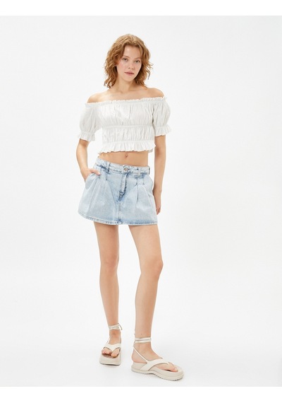 Koton Crop Madonna Yaka Bluz Omzu Açık Kısa Kollu Fırfırlı Dokulu Beyaz 3sal60230ıw 3SAL60230IW000 Beyaz Koton Crop Madonna Yaka Bluz Omzu Açık Kısa Kollu Fırfırlı Dokulu Beyaz 3sal60230ıw 3SAL60230IW000 Beyaz