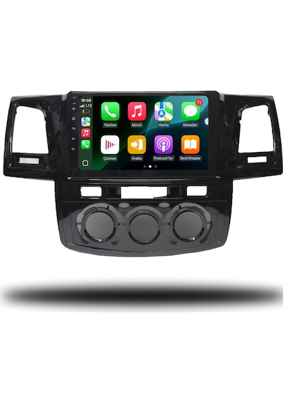 Carplayer Toyota Hilux 2008-2015 Manuel Klima Uyumlu Android Multimedya 6gb Ram 64gb Hafıza
