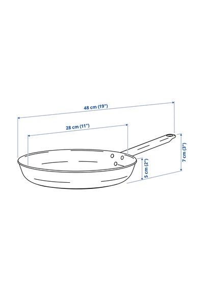Ikea Guldöring Kızartma Tavası 28 Cm Siyah - Gri