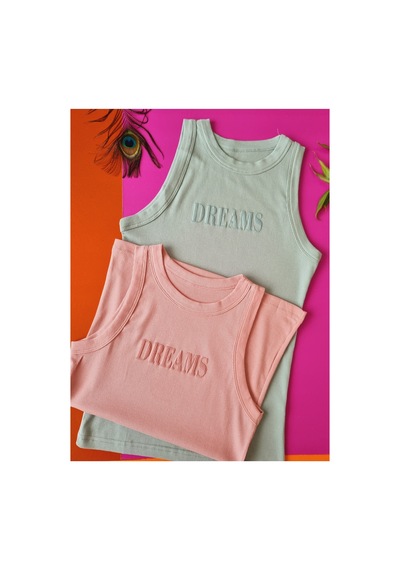 Demirsa Boutique Halter Yaka Pudra Ve Yeşil Renk Modal Kaşkorse Kadın Atlet Yeşil-pudra Demirsa Boutique Halter Yaka Pudra Ve Yeşil Renk Modal Kaşkorse Kadın Atlet Yeşil-pudra