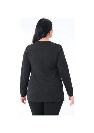 Lady Majestic Kadın Büyük Beden Sweatshirt Sarı