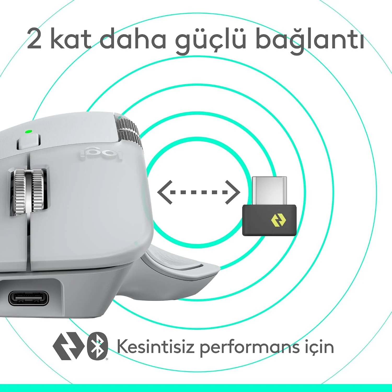 Logitech Mx Master 4 Kablosuz Performans Mouse - Gri 910-007563