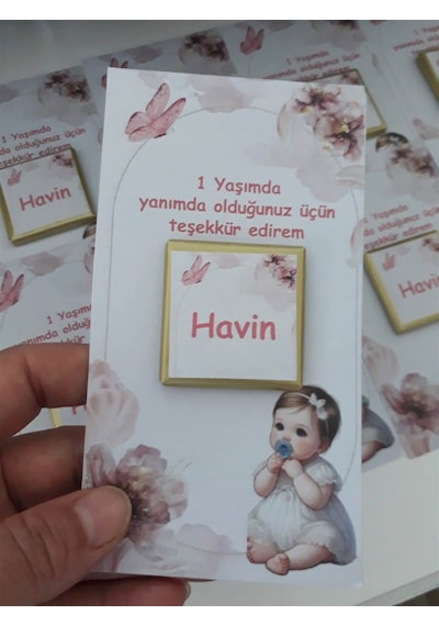 Farklı Market 20 Adet Bebek Çikolatası Pembe