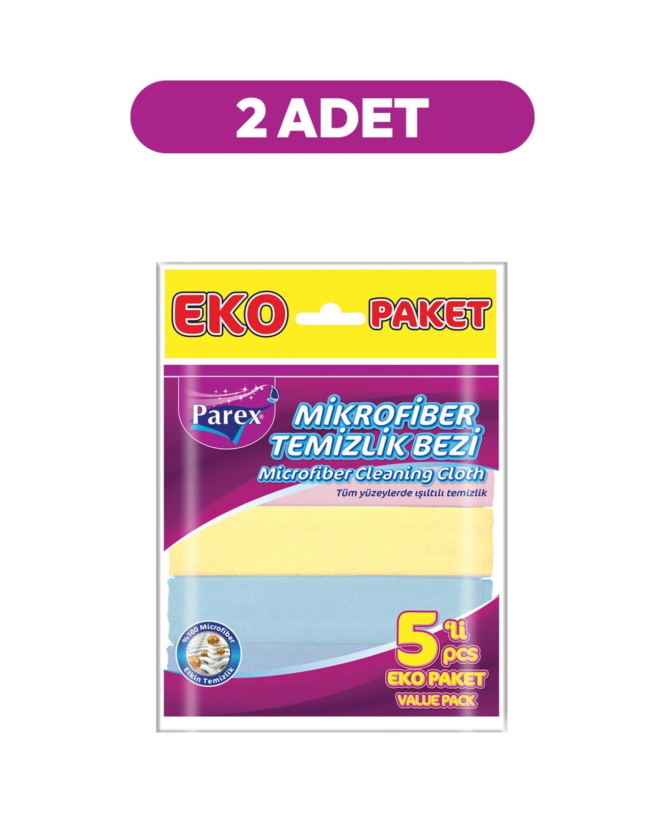 Mikrofiber 5'li Temizlik Bezi İkili Paket Diğer