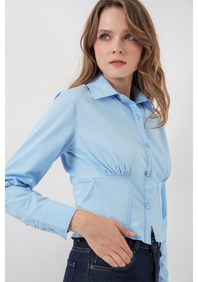 Bigdart 20231 Slim Fit Poplin Gömlek - Mavi