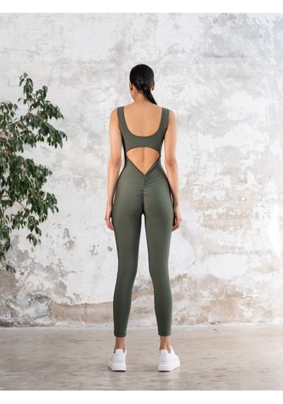 Arkası Büzgülü Scrunch Butt Spor Tayt Tulum