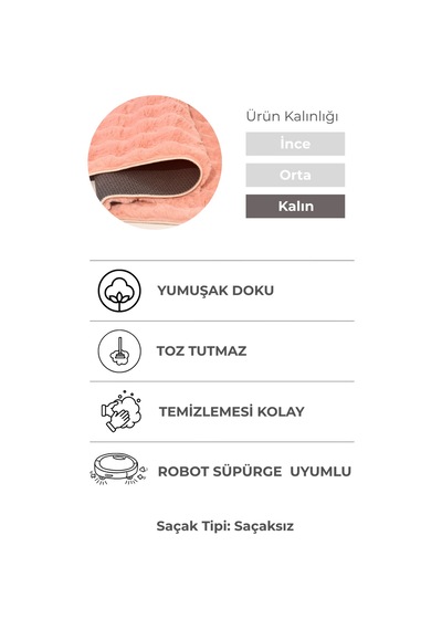 Yüksek Kalite Ekstra Yumuşak Pembe Kaymaz Özel Tabanlı Tavşan Bubble Peluş Halı