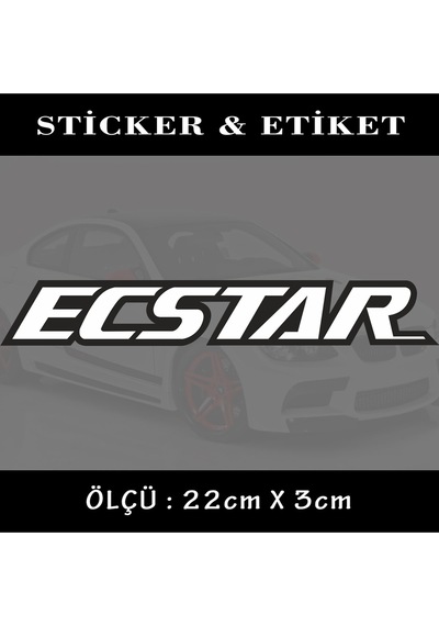 ecs oto sticker ön arka cam yazısı - tuning modifiye etiket