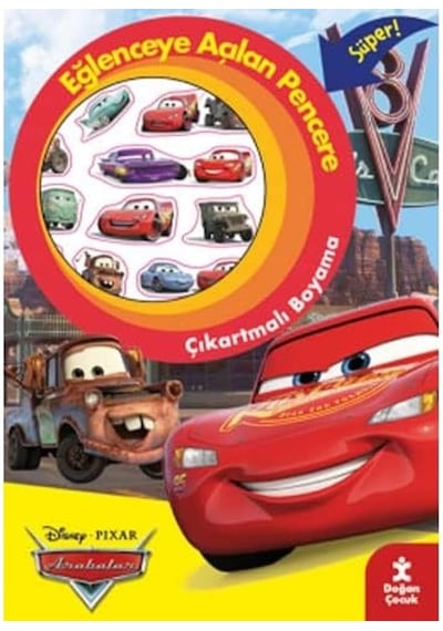 Disney Pixar Arabalar - Eğlenceye Açılan Pencere Çıkartmalı Boyama Kitabı