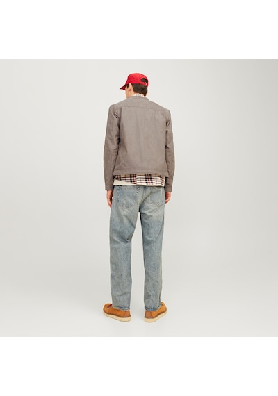 Jack & Jones Jack&jones Dylan Clean Erkek Kahverengi Bisiklet Yaka Ceket Kahverengi