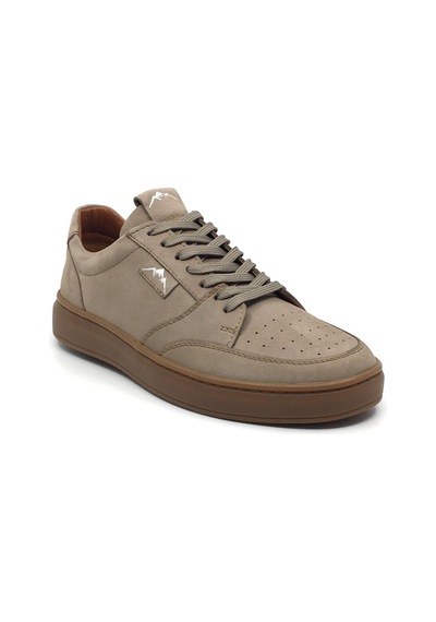 Lisans Shoes %100 Deri Ortopedik Erkek Yazlık Rahat Deri Spor Ayakkabı 40-44 Vizon Nubuk