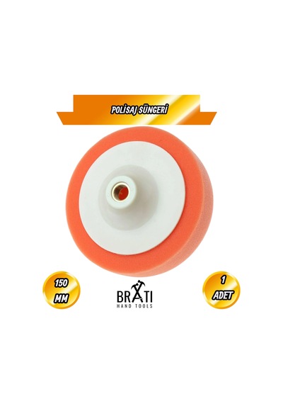 Pasta Polisaj Süngeri M-14 Bağlantılı Oto Araba Parlatma Pedi Sünger Araba Parlatıcı 150mm