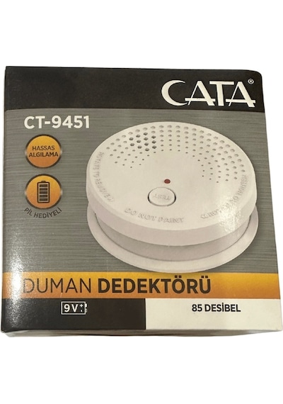 Cata CT-9451 85 Desibel Hassas Algılamalı Pilli Duman Dedektörü