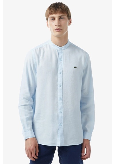 Lacoste Men's Regular Fit Button-down Collar Linen Shirt Erkek Düğmeli Hakim Yaka Keten Gömlek Mavi Lacoste Men's Regular Fit Button-down Collar Linen Shirt Erkek Düğmeli Hakim Yaka Keten Gömlek Mavi