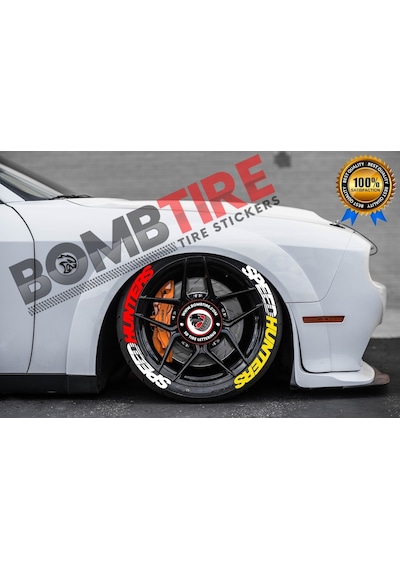 Speedhunters Çift Renk 3D Lastik Yazısı Kauçuk Motor Ve Araçlar Için Lastik Sticker