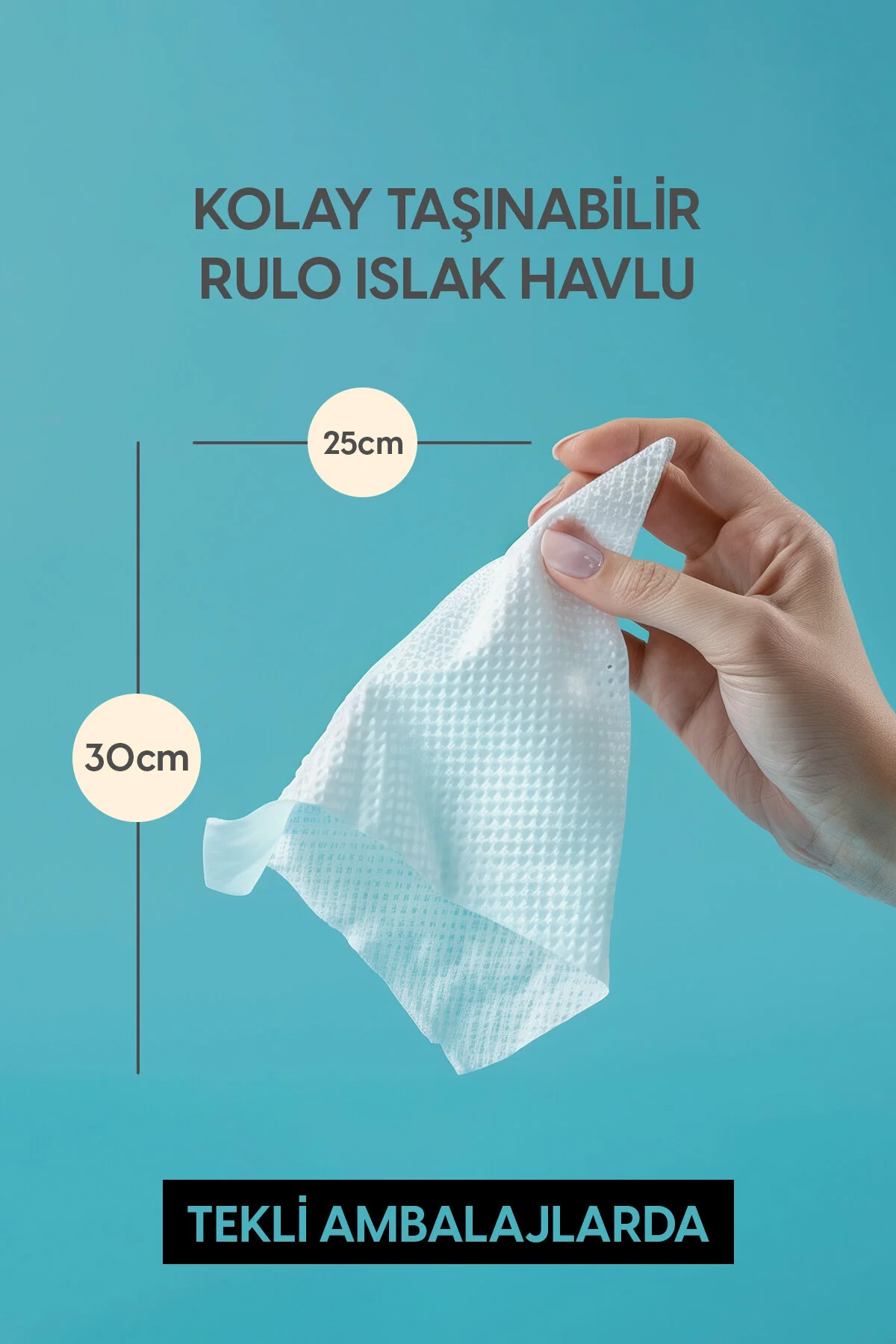 Rolox Clean - 50 Paket Hasta Temizliği Için Hijyenik Islak Havlu