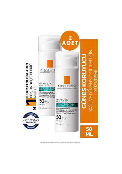 La Roche Posay Anthelios Oil Correct Cream SPF50+ 2 x 50 ML
