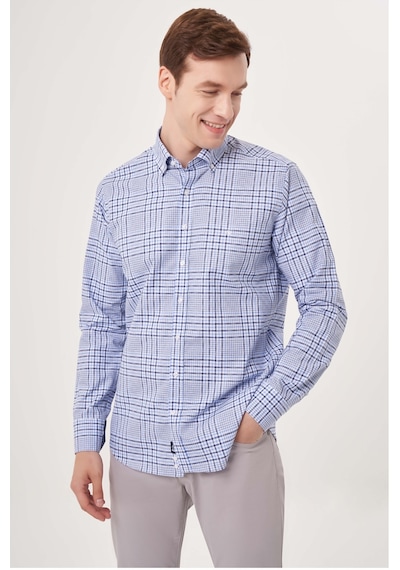 Bisse Erkek Regular Fit Paşa Yaka Spor Gömlek Mavi Gm23y231031 D35 Mavi