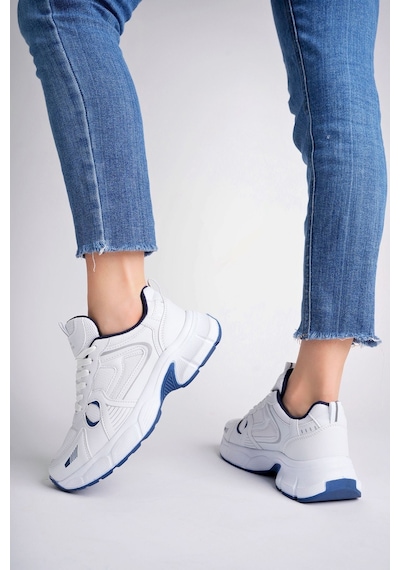 Mcdark Unisex Beyaz Sax Günlük Sneakers Spor Ayakkabı Beyaz - Saks