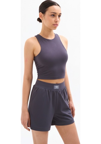 Normal People Kleo - Spor Şort Softflow Kumaş Gri