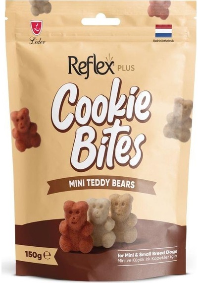 Reflex Plus Cookie Bites Mini Teddy Bears Küçük Irk Yetişkin Köpek Ödül Maması 150 Gr
