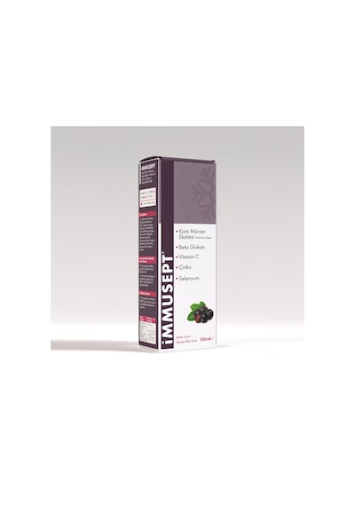 Immusept Kara Mürver Şurubu 150 Ml Skt:12/2022 Immusept Kara Mürver Şurubu 150 Ml Skt:12/2022