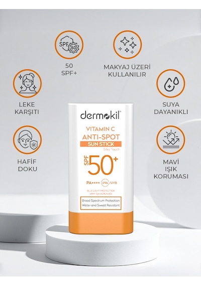 Dermokil Vitamin C Spot Sun Leke Karşıtı Stick Güneş Koruyucu Stick SPF50+ 20 G
