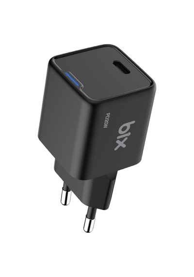 Bix BX1P20G GaN 20W Led Göstergeli Hızlı Şarj Cihazı Siyah