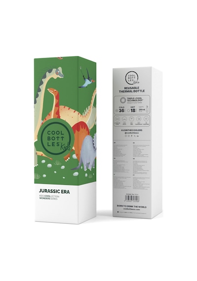 Cool Bottles The Kids Bottle Jurassic Era Pipetli Termos Suluk 350 Ml Çok Renkli