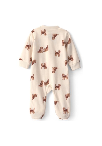 Carter's Erkek Bebek Polar Fermuarlı Patikli Tulum Krem 1w112510