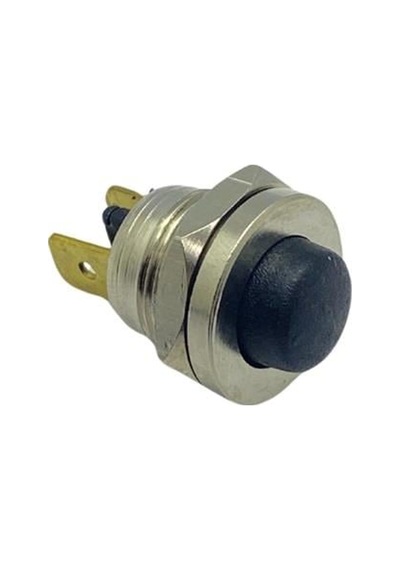 Metal Buton Mini Fişli 16 Mm Siyah