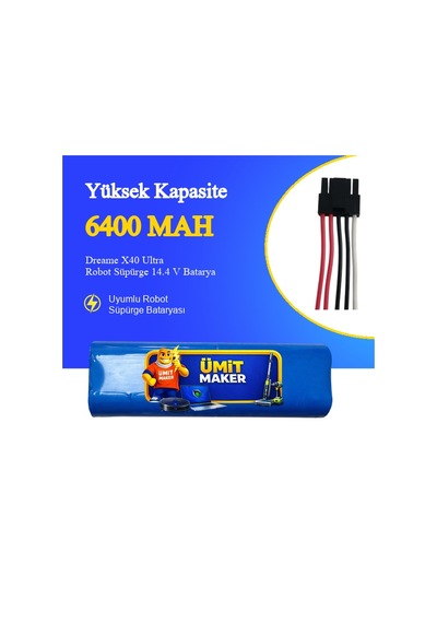 Dreame X40 Ultra Robot Süpürge 6400 Mah Batarya
