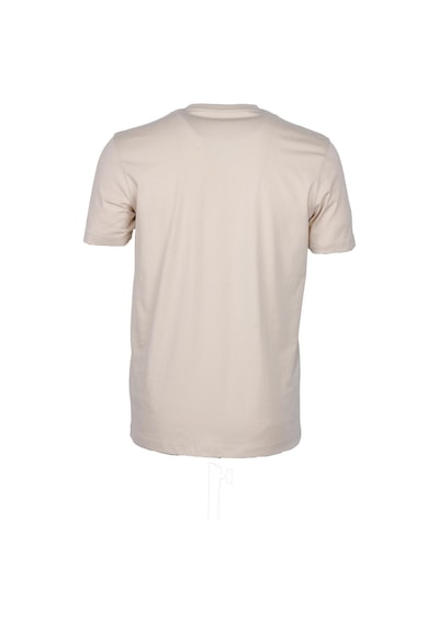 Ncs Bej Bisiklet Yaka Slim Fit Dar Kesim Baskılı T-shirt 1216-bej Bej