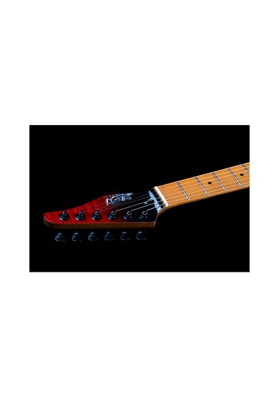 Jet Js-1000 Vulcano Hh Elektro Gitar Flamed Transparent Red