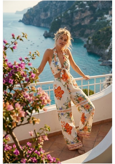 Fashion Cocktail Island Girl Vintage Bağlamalı Tropikal Halter Yaka Büstiyer Ve Lastik Bel Geniş Paça Cepli Pantolon Yazlık Bohem Boho Set Takım ekru Fashion Cocktail Island Girl Vintage Bağlamalı Tropikal Halter Yaka Büstiyer Ve Lastik Bel Geniş Paça Cepli Pantolon Yazlık Bohem Boho Set Takım ekru