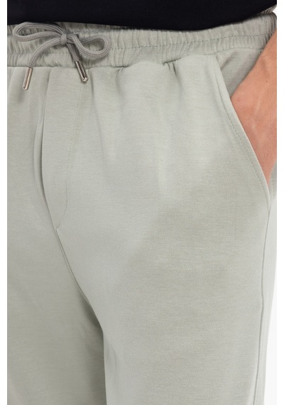 Tudors Erkek Yeşil Baggy Fit Rahat Kesim Modal Kumaş Soft Doku Beli Bağcıklı Yan Cepli Eşofman Altı-46294