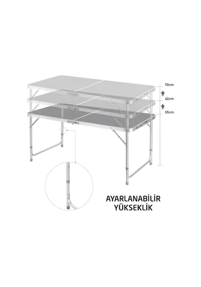 Rox Camping Katlanır Kamp Masası 120cm Çok Renkli