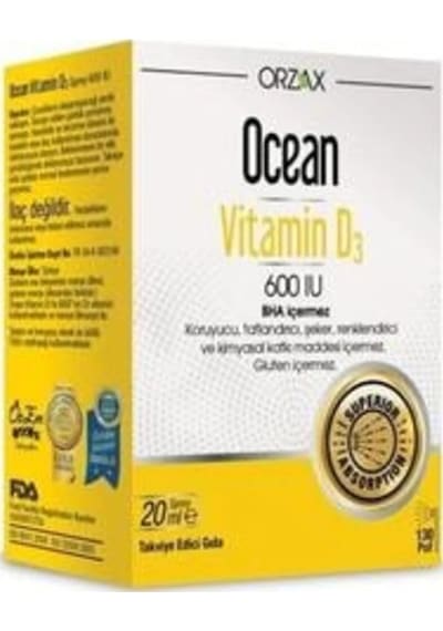 Ocean Vitamin D3 600 Iu 20 Ml Klasik