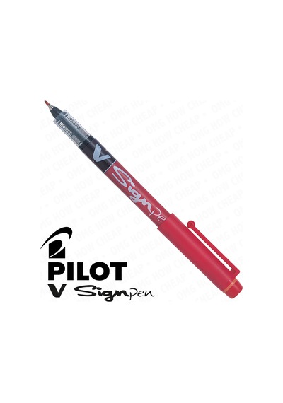 Pilot Sw-vsp-r V-signpen Kalem, Kırmızı 165-Koyu Yeşil